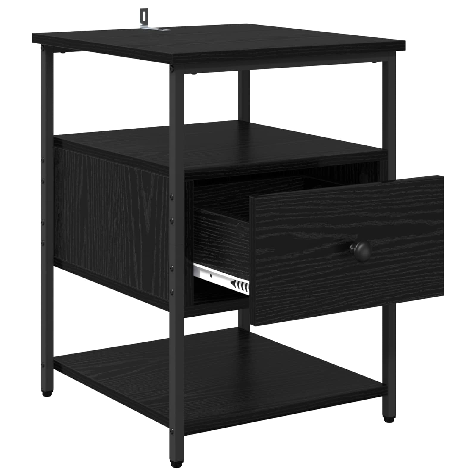 vidaXL Szafka Nocna z szufladą 2 pcs Czarny Dąb 40 x 42 x 56 cm