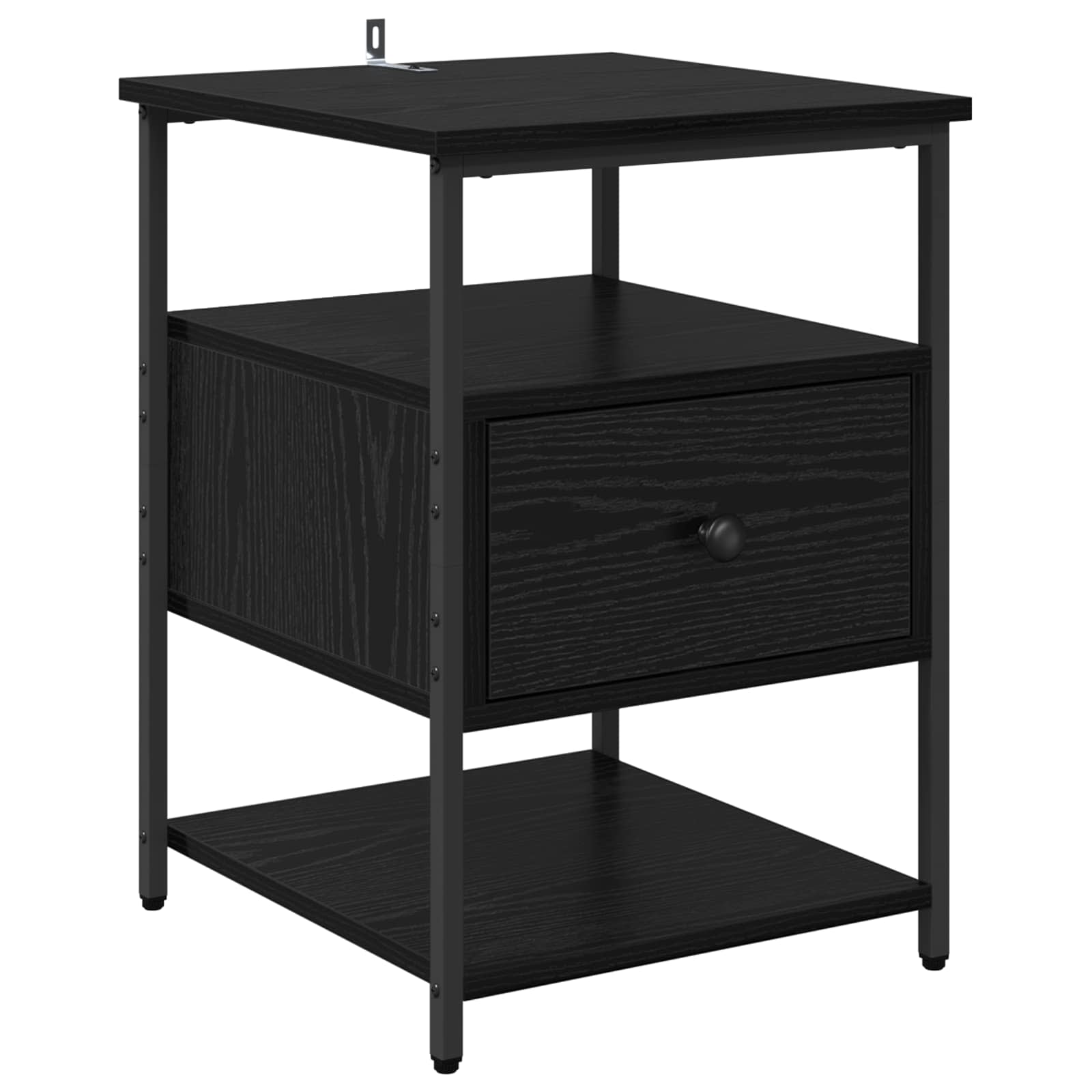 vidaXL Szafka Nocna z szufladą 2 pcs Czarny Dąb 40 x 42 x 56 cm