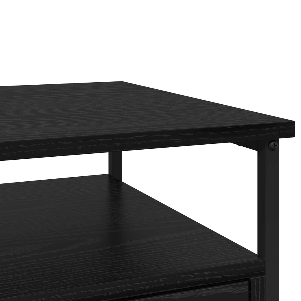 vidaXL Szafka Nocna z szufladą 2 pcs Czarny Dąb 40 x 42 x 55 cm