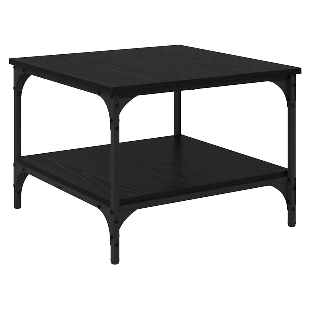 vidaXL Stolik kawowy Czarny Dąb 55 x 55 x 40 cm
