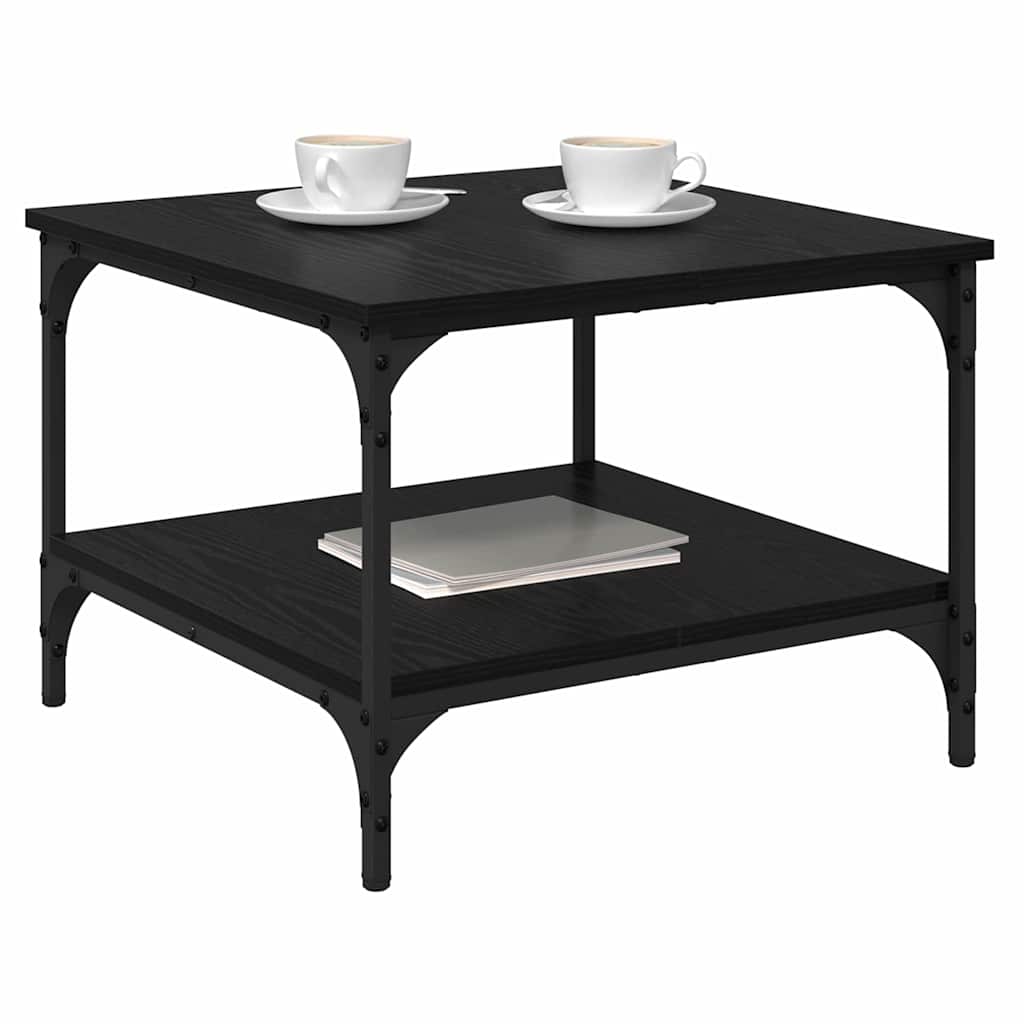 vidaXL Stolik kawowy Czarny Dąb 55 x 55 x 40 cm