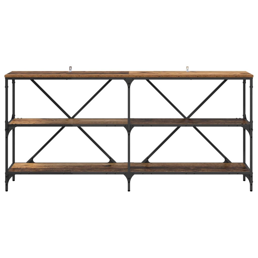 vidaXL Konsola Stare drewno 160 x 30 x 75 cm Materiał drewnopochodny