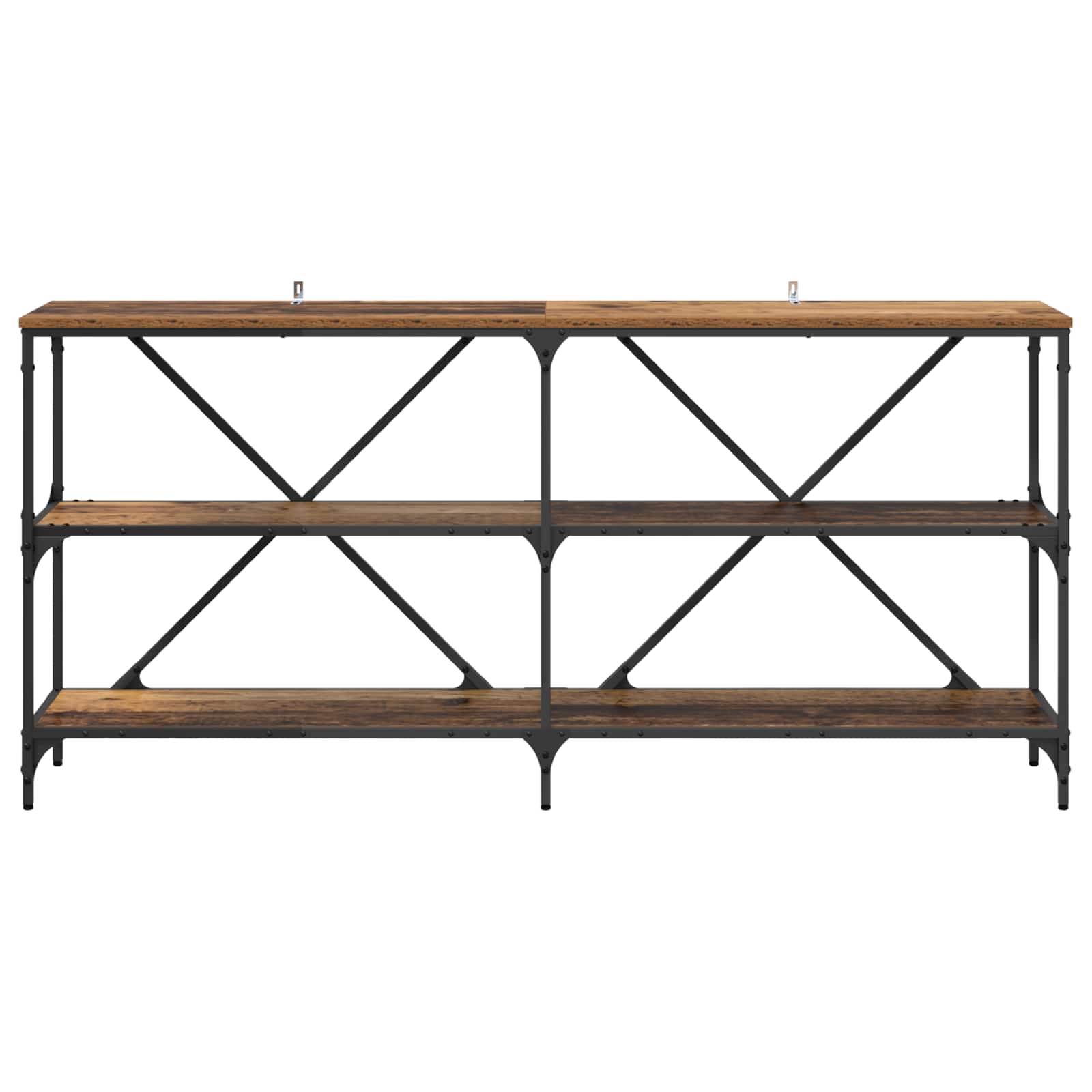 vidaXL Konsola Stare drewno 160 x 30 x 75 cm Materiał drewnopochodny