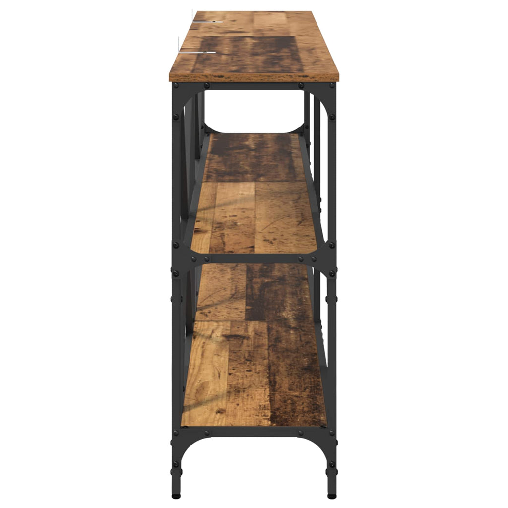 vidaXL Konsola Stare drewno 160 x 30 x 75 cm Materiał drewnopochodny