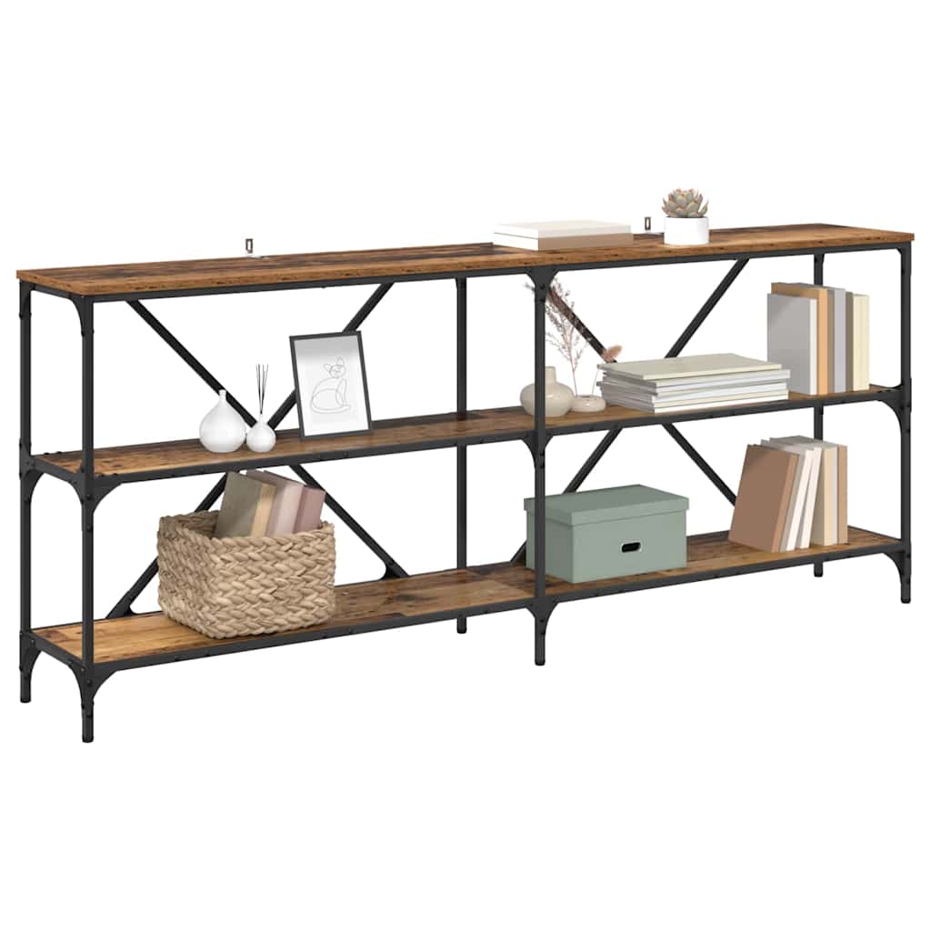vidaXL Konsola Stare drewno 180 x 30 x 75 cm Materiał drewnopochodny