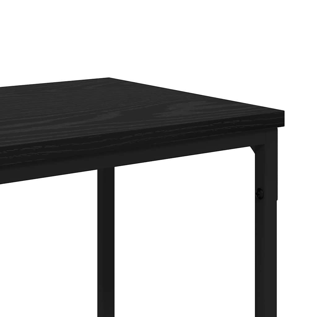 vidaXL Konsola Czarny Dąb 180 x 30 x 75 cm Materiał drewnopochodny