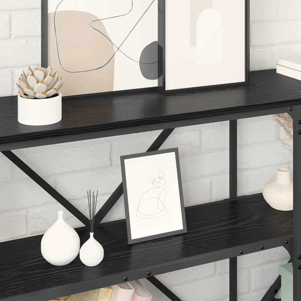vidaXL Konsola Czarny Dąb 180 x 30 x 75 cm Materiał drewnopochodny