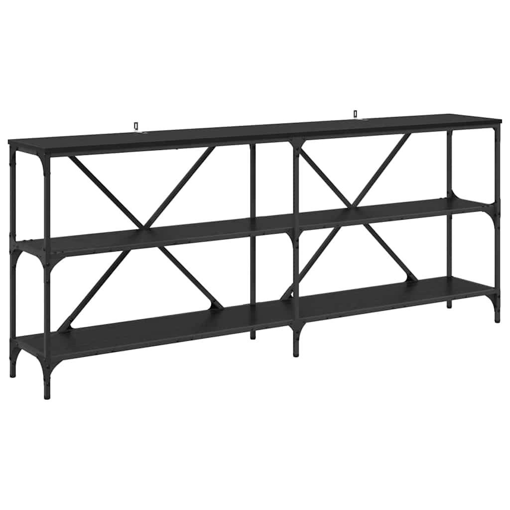 vidaXL Konsola Czarny Dąb 180 x 30 x 75 cm Materiał drewnopochodny