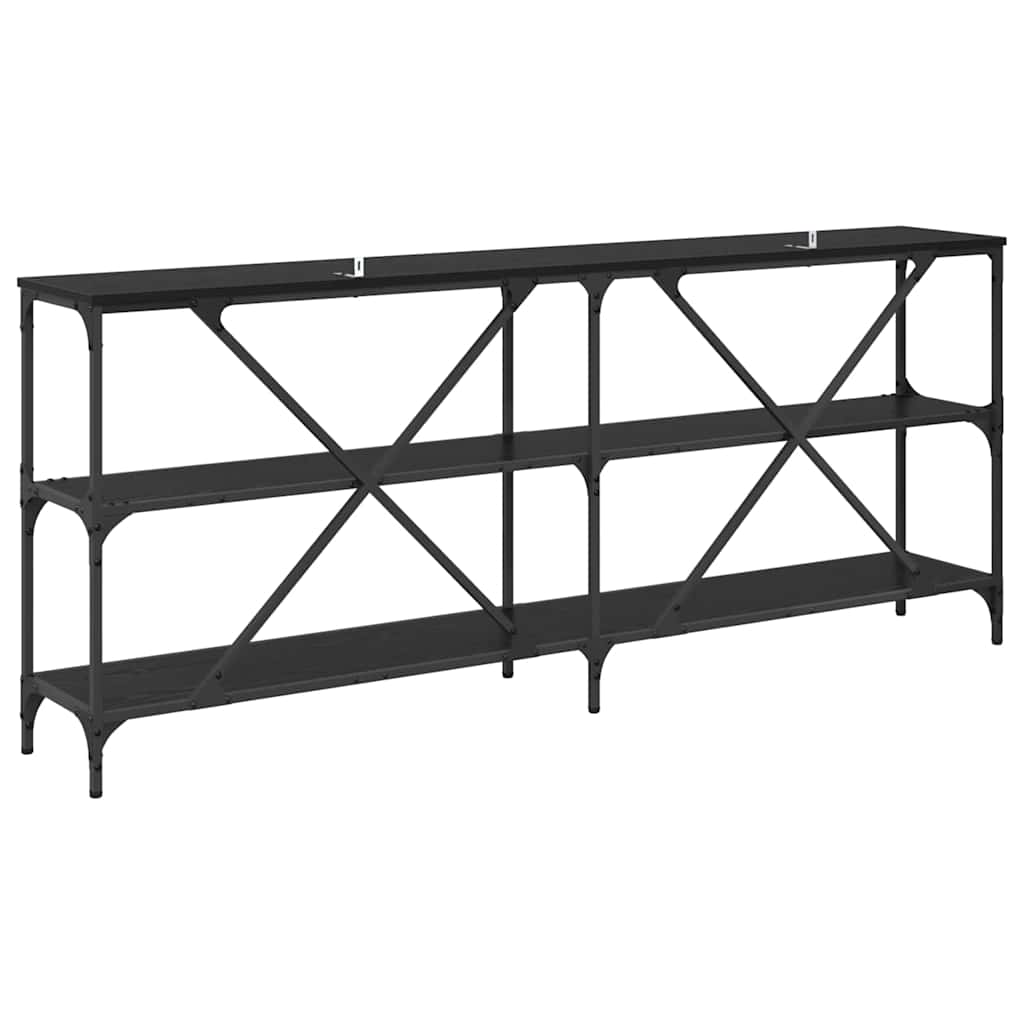 vidaXL Konsola Czarny Dąb 180 x 30 x 75 cm Materiał drewnopochodny