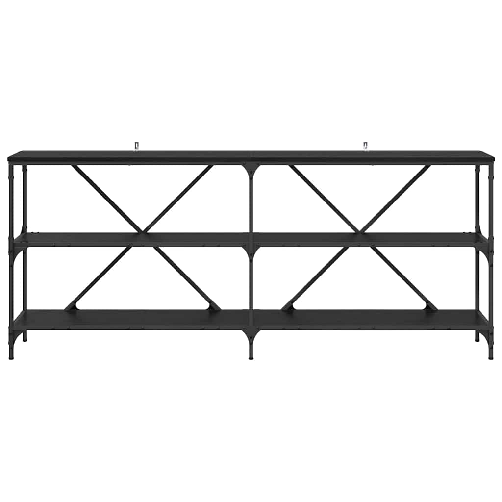 vidaXL Konsola Czarny Dąb 180 x 30 x 75 cm Materiał drewnopochodny