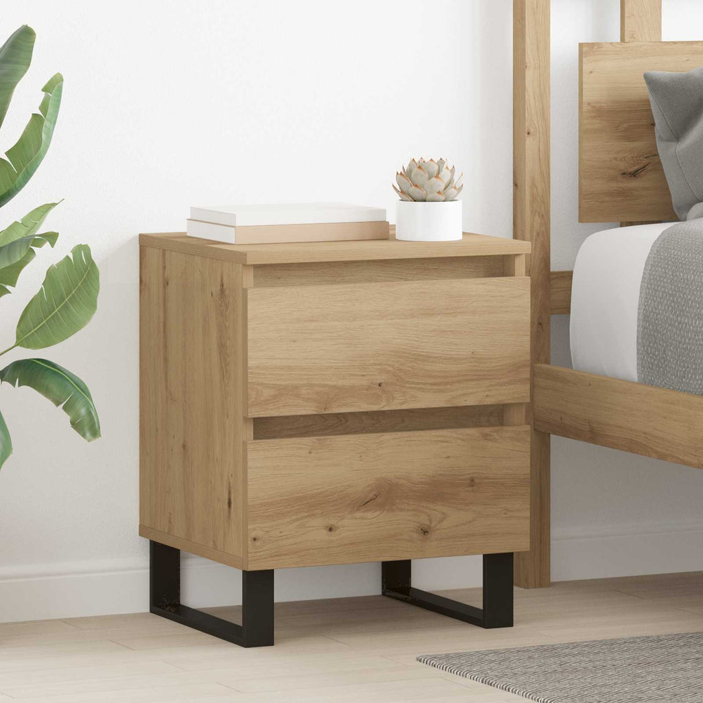 vidaXL Szafka Nocna z szufladą 2 pcs Dąb rzemieślniczy 40 x 35 x 50 cm
