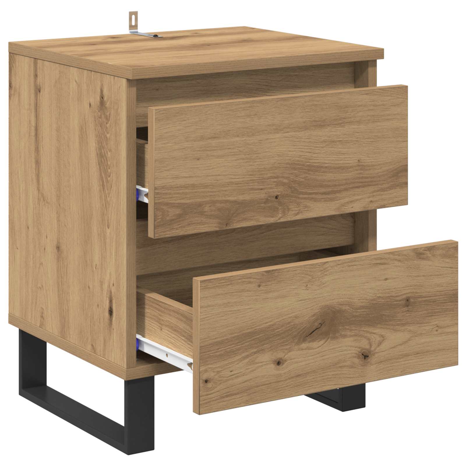 vidaXL Szafka Nocna z szufladą 2 pcs Dąb rzemieślniczy 40 x 35 x 50 cm