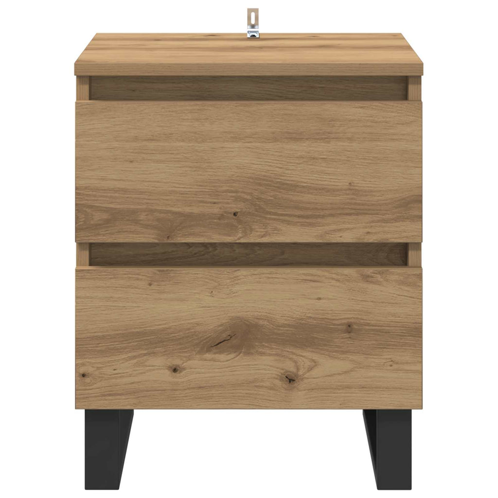 vidaXL Szafka Nocna z szufladą 2 pcs Dąb rzemieślniczy 40 x 35 x 50 cm