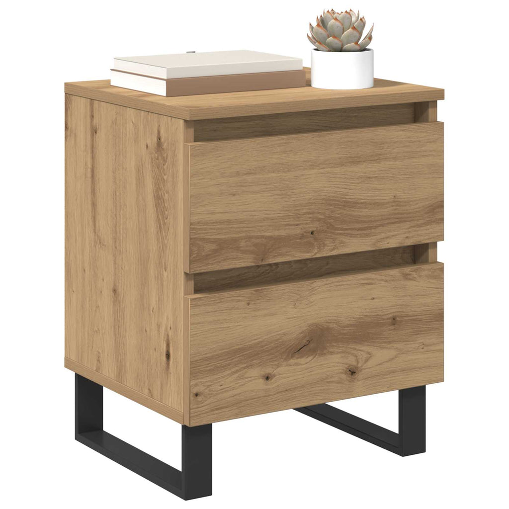 vidaXL Szafka Nocna z szufladą 2 pcs Dąb rzemieślniczy 40 x 35 x 50 cm