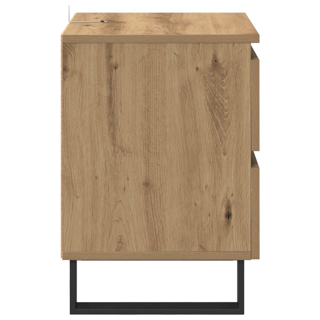 vidaXL Szafka Nocna z szufladą 2 pcs Dąb rzemieślniczy 40 x 35 x 50 cm