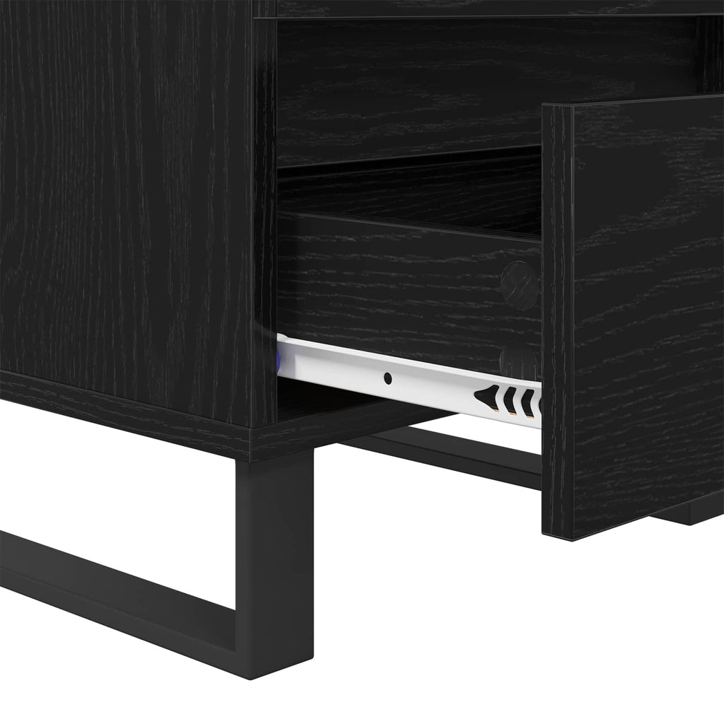 vidaXL Szafka Nocna Czarny Dąb 40 x 35 x 50 cm Materiał drewnopochodny