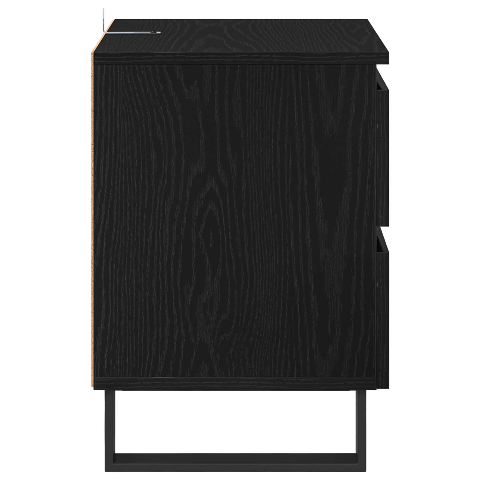 vidaXL Szafka Nocna Czarny Dąb 40 x 35 x 50 cm Materiał drewnopochodny