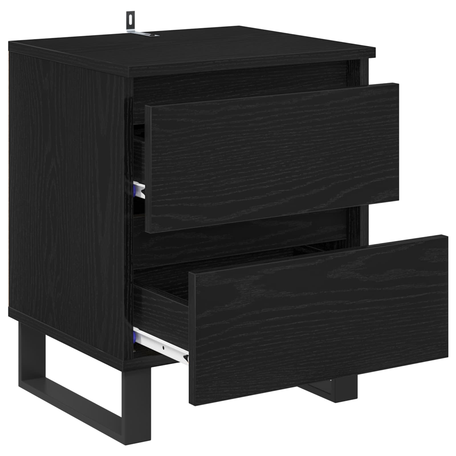 vidaXL Szafka Nocna z szufladą 2 pcs Czarny Dąb 40 x 35 x 50 cm