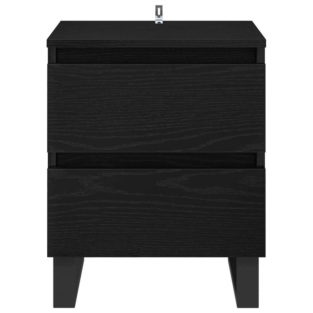 vidaXL Szafka Nocna z szufladą 2 pcs Czarny Dąb 40 x 35 x 50 cm