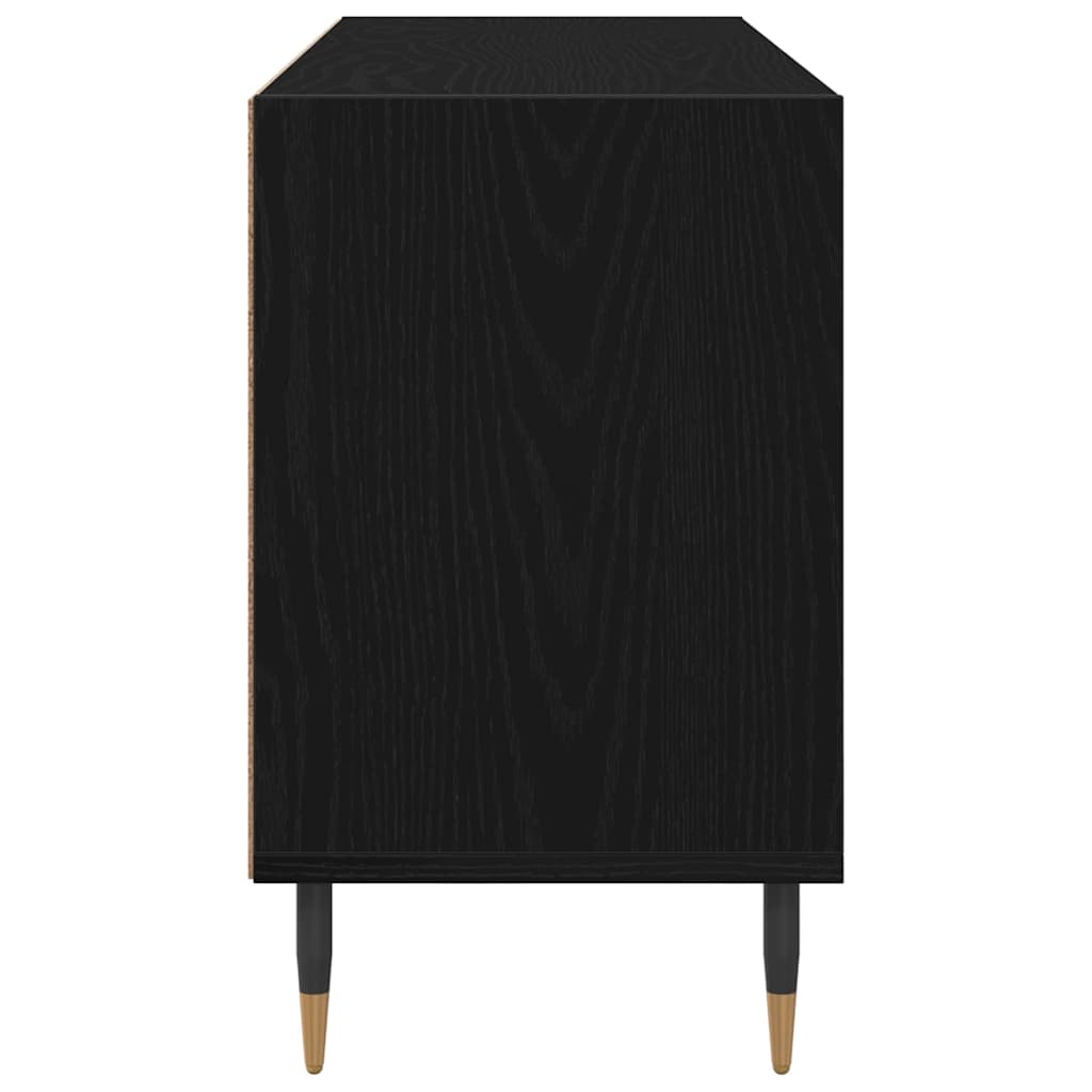 vidaXL Szafka pod telewizor Czarny Dąb 103,5 x 30 x 50 cm
