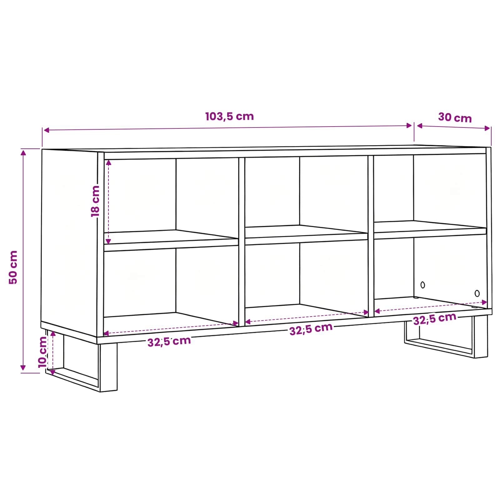 vidaXL Szafka pod telewizor Stare drewno 103,5 x 30 x 50 cm