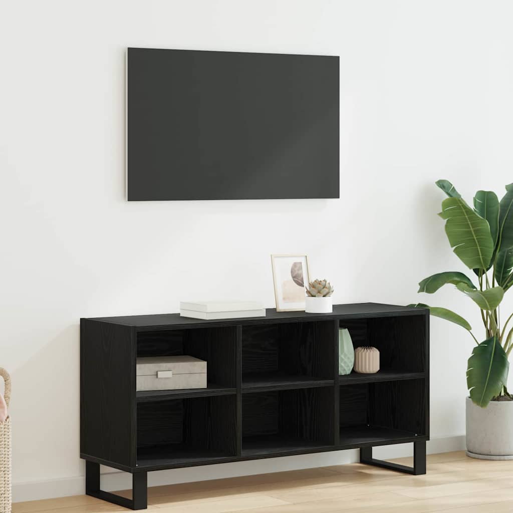 vidaXL Szafka pod telewizor Czarny Dąb 103,5 x 30 x 50 cm