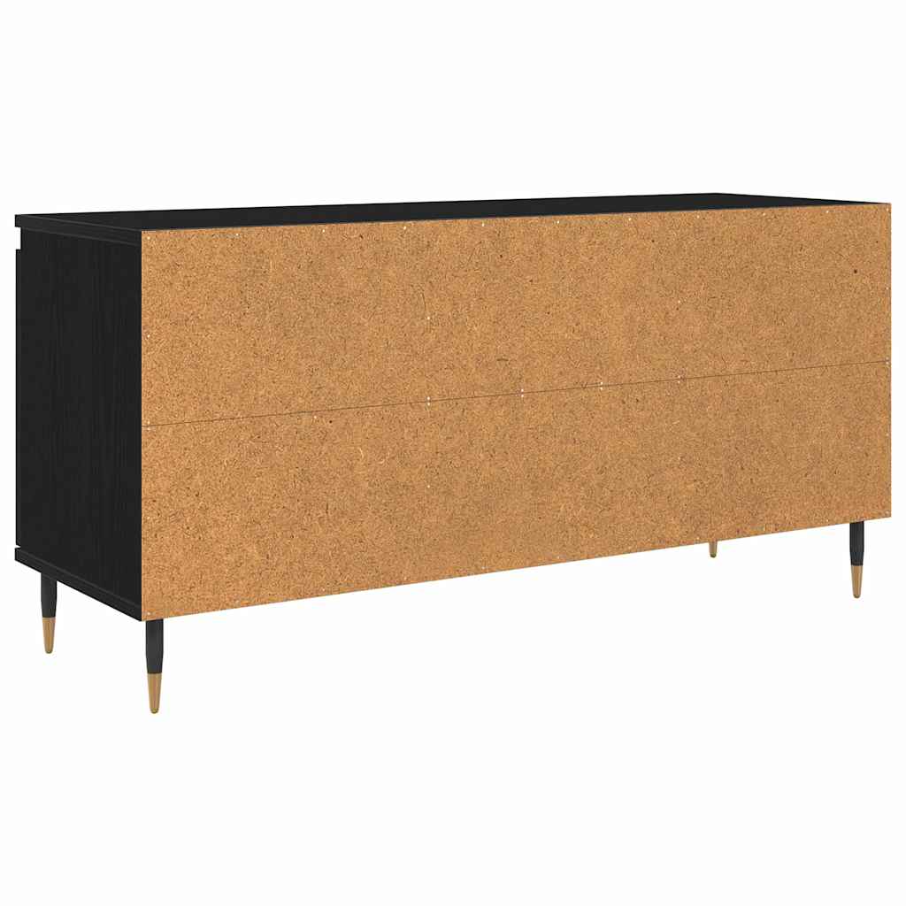 vidaXL Szafka pod telewizor Czarny Dąb 104 x 35 x 50 cm