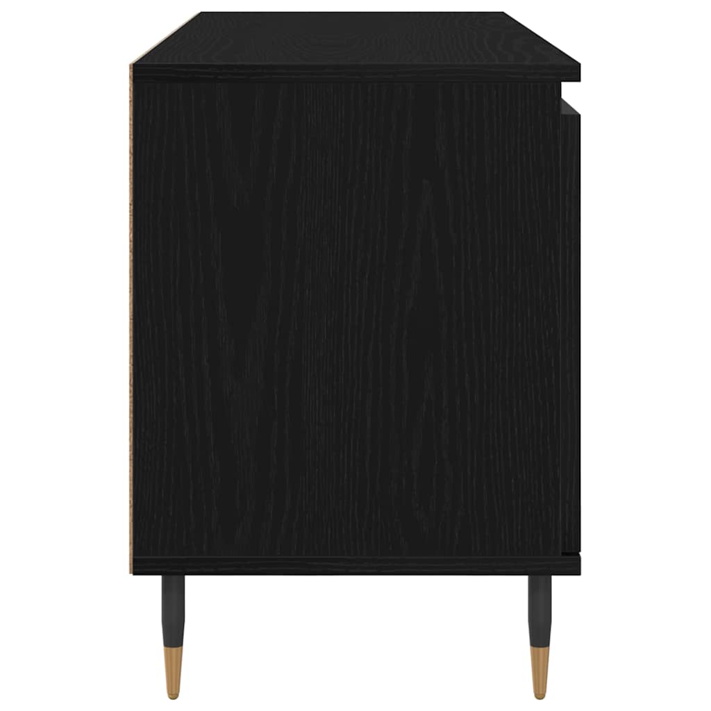 vidaXL Szafka pod telewizor Czarny Dąb 104 x 35 x 50 cm