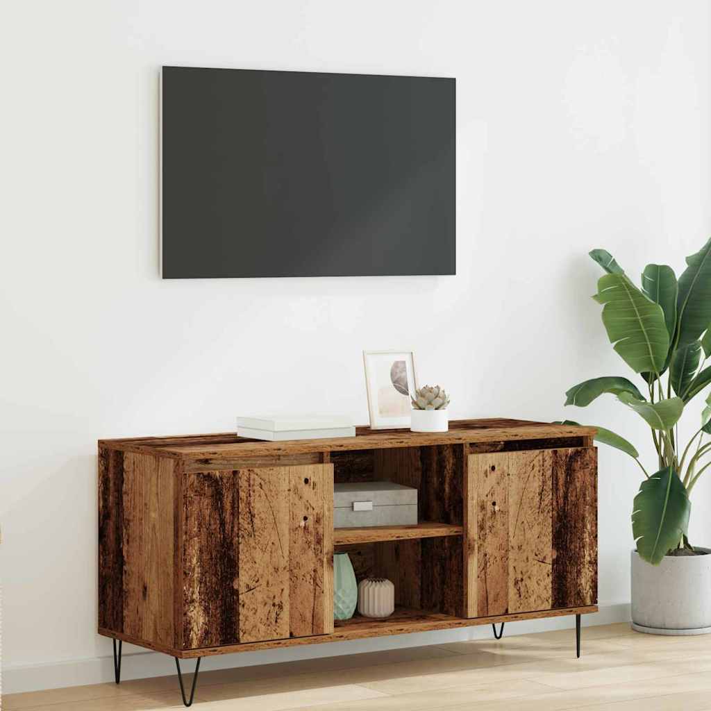vidaXL Szafka pod telewizor Stare drewno 104 x 35 x 50 cm