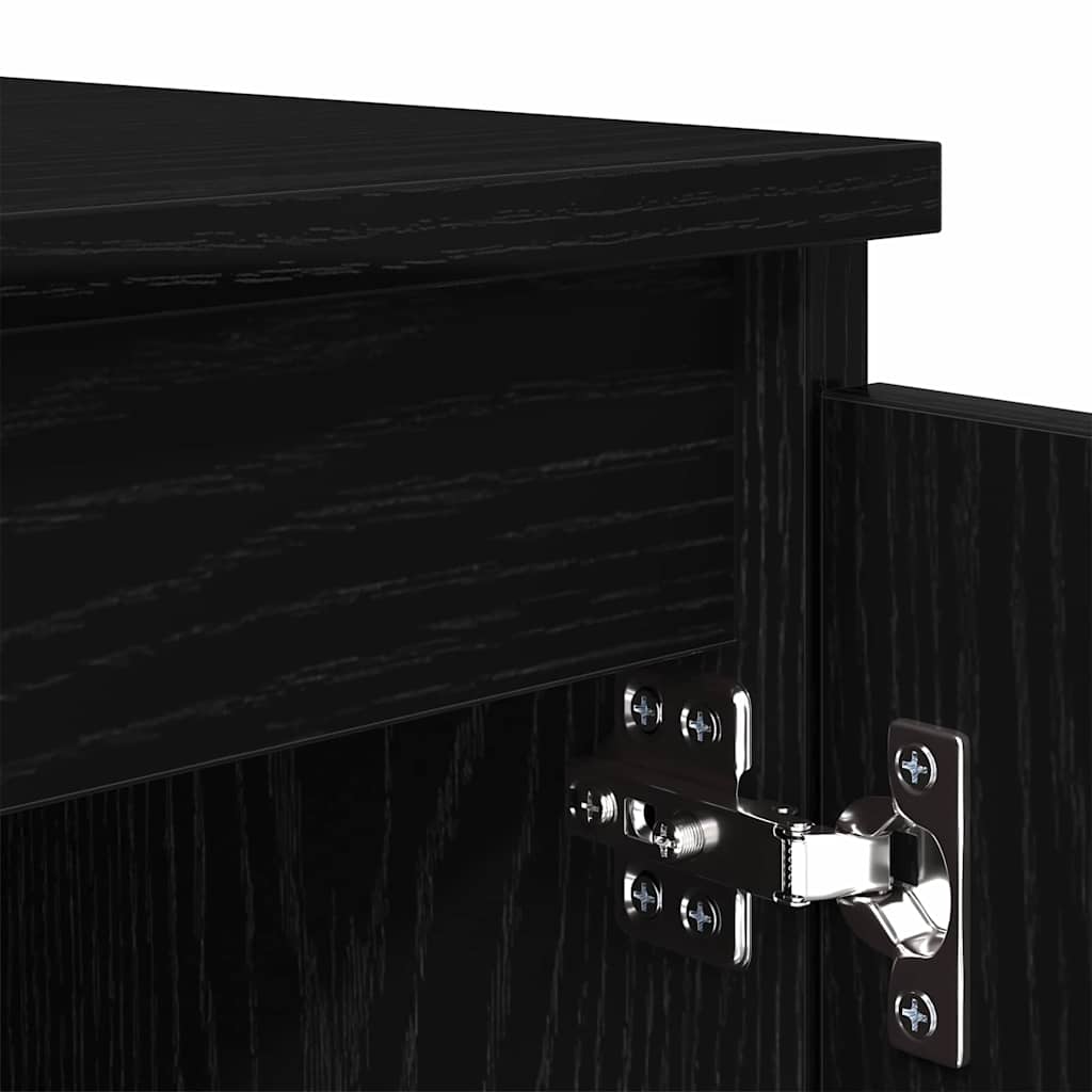 vidaXL Szafka pod telewizor Czarny Dąb 104 x 35 x 50 cm