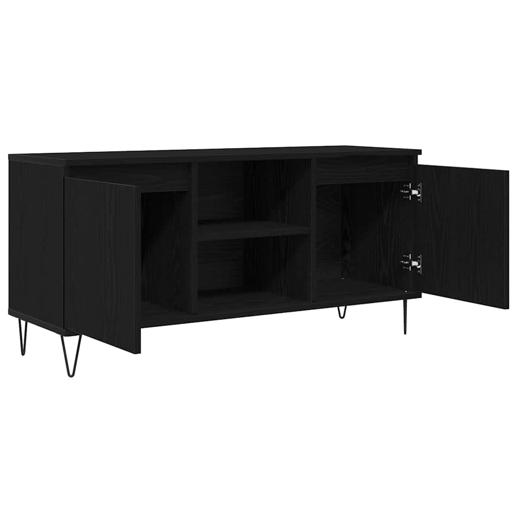 vidaXL Szafka pod telewizor Czarny Dąb 104 x 35 x 50 cm