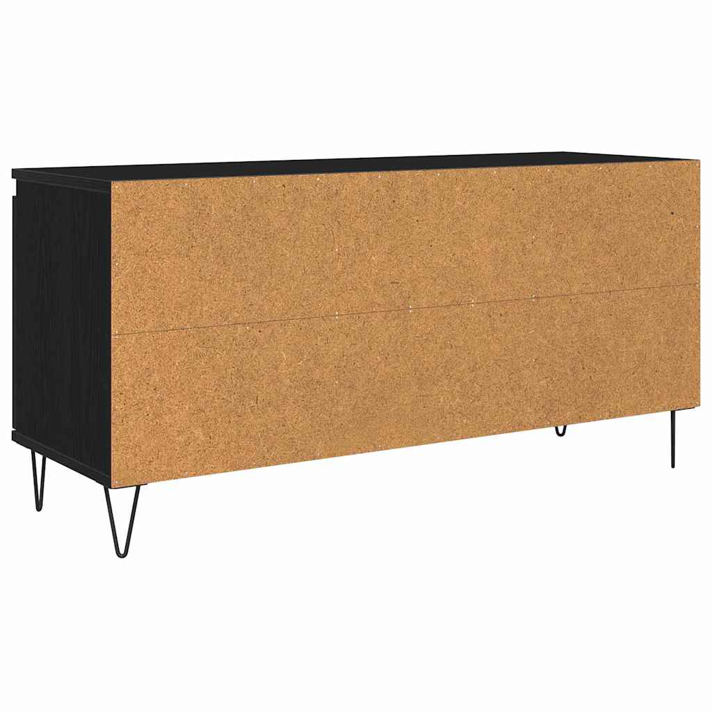vidaXL Szafka pod telewizor Czarny Dąb 104 x 35 x 50 cm