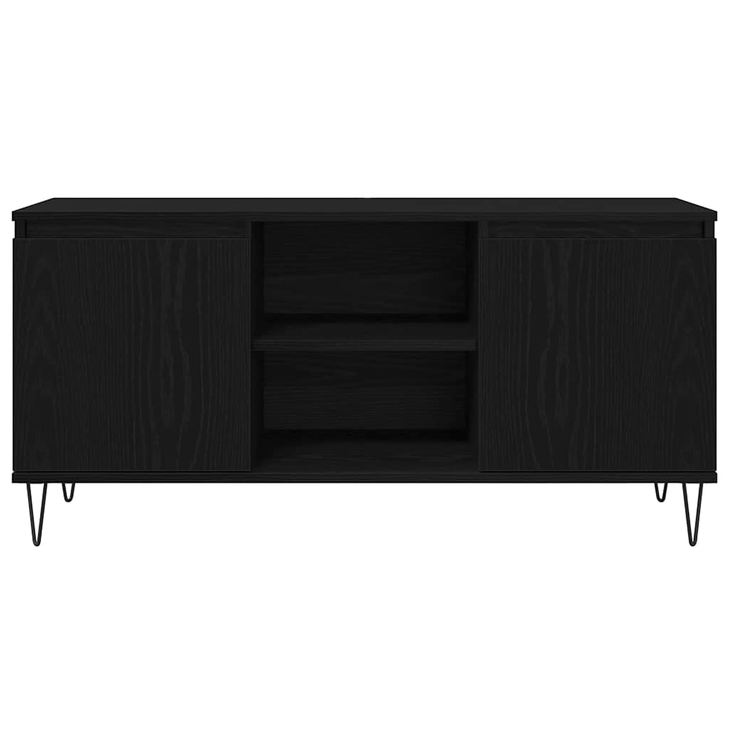 vidaXL Szafka pod telewizor Czarny Dąb 104 x 35 x 50 cm