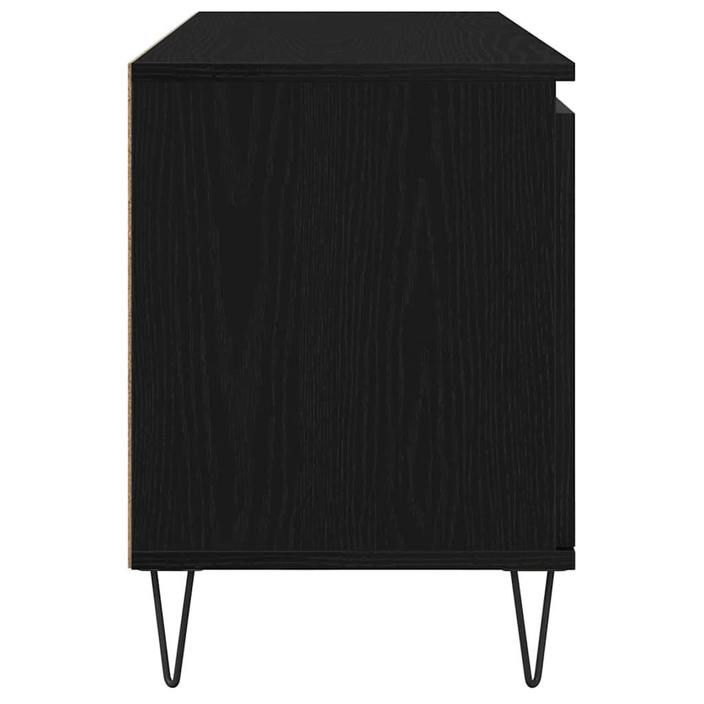 vidaXL Szafka pod telewizor Czarny Dąb 104 x 35 x 50 cm
