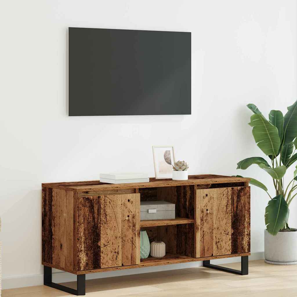 vidaXL Szafka pod telewizor Stare drewno 104 x 35 x 50 cm