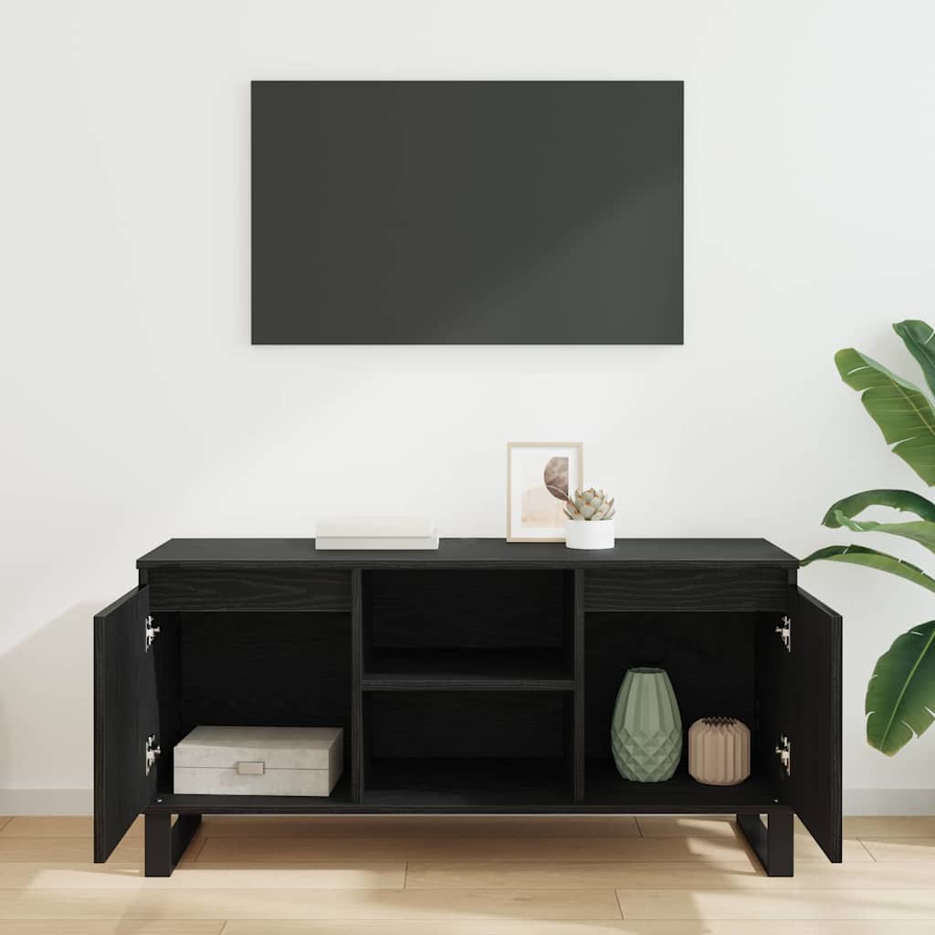vidaXL Szafka pod telewizor Czarny Dąb 104 x 35 x 50 cm