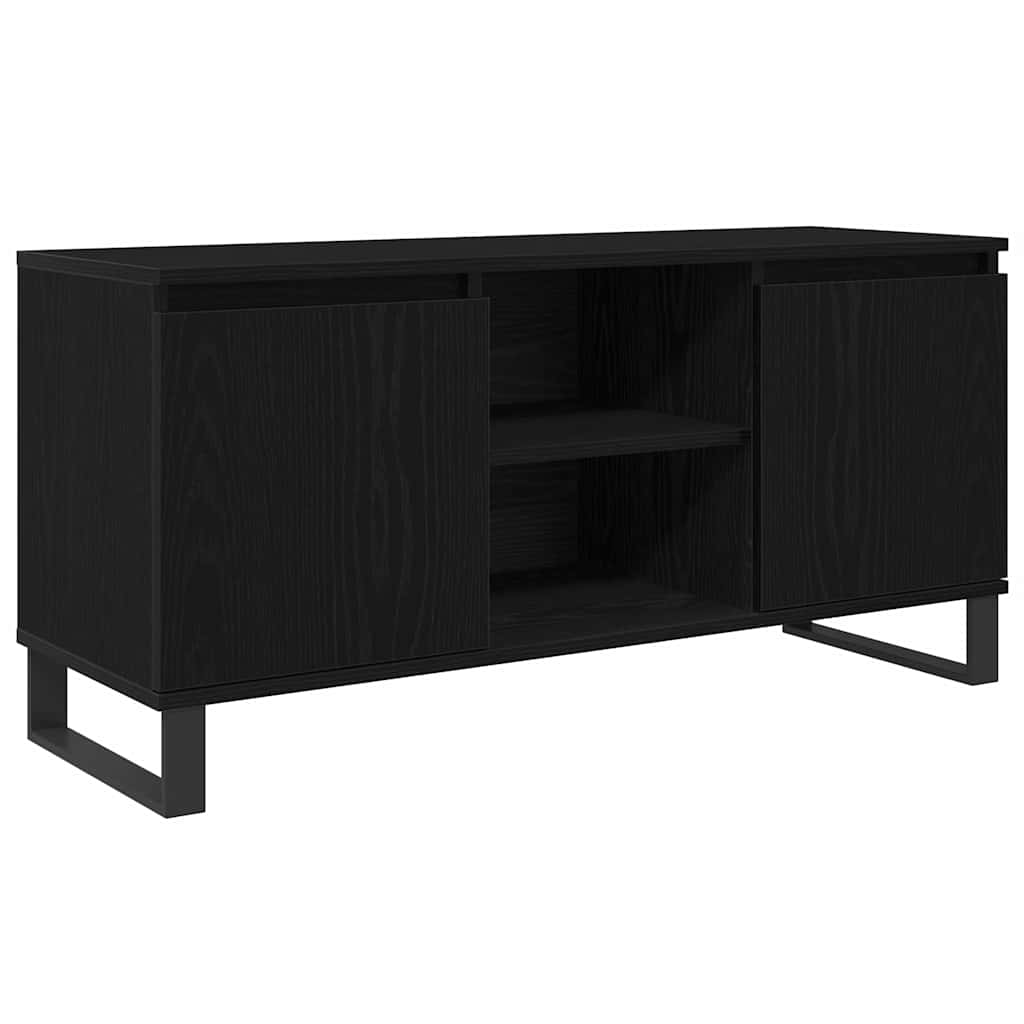 vidaXL Szafka pod telewizor Czarny Dąb 104 x 35 x 50 cm
