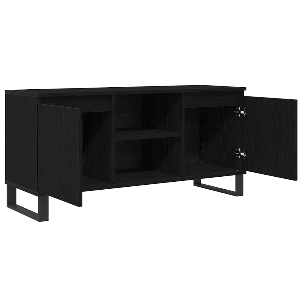 vidaXL Szafka pod telewizor Czarny Dąb 104 x 35 x 50 cm