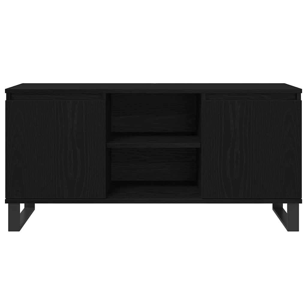 vidaXL Szafka pod telewizor Czarny Dąb 104 x 35 x 50 cm