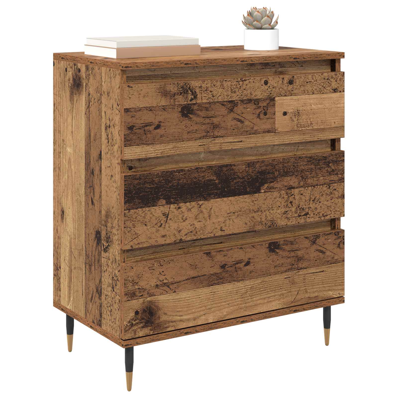 vidaXL Bufet Stare drewno 60 x 35 x 70 cm Materiał drewnopochodny