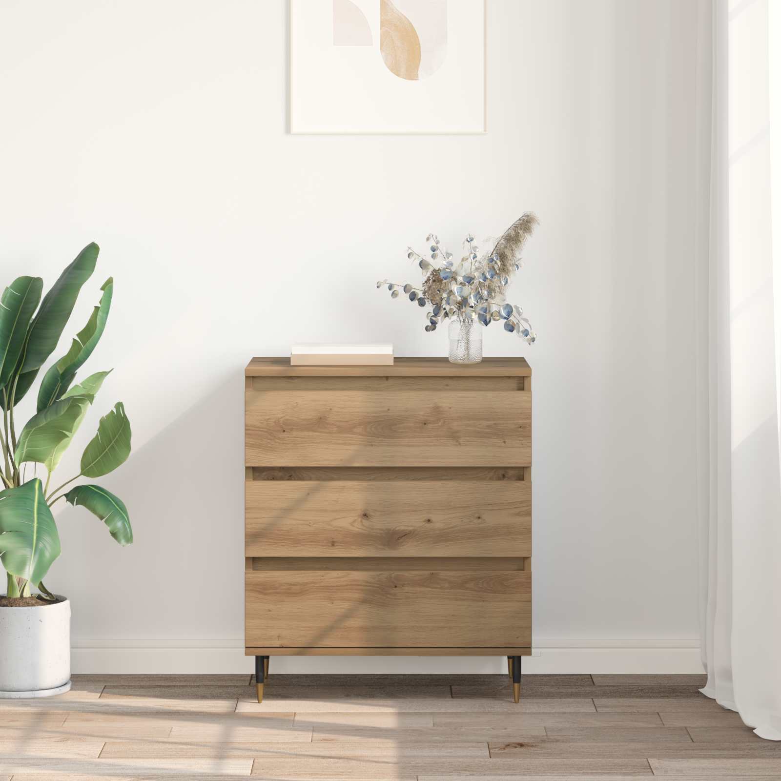 vidaXL Bufet Dąb rzemieślniczy 60 x 35 x 70 cm Materiał drewnopochodny