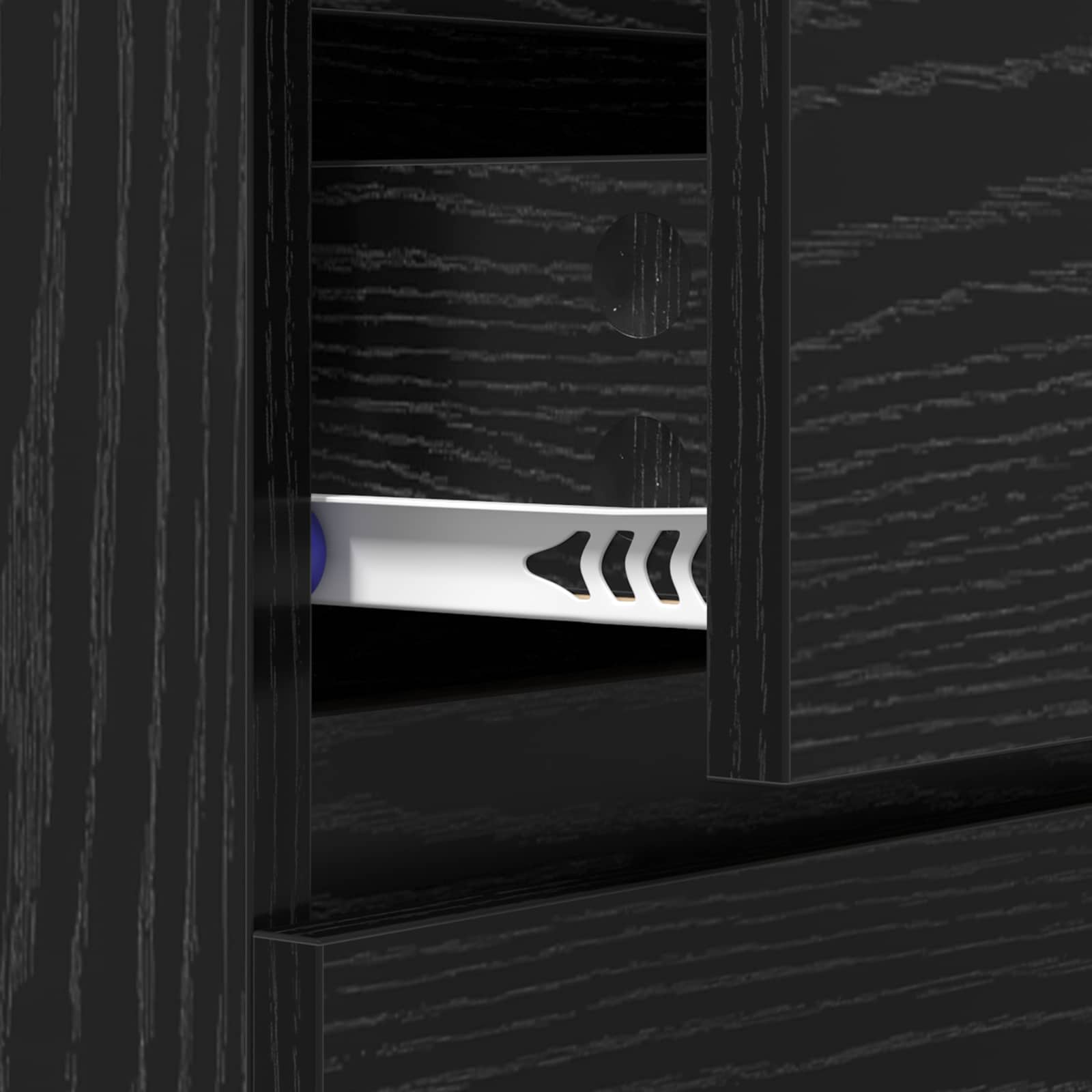 vidaXL Bufet Czarny Dąb 60 x 35 x 70 cm Materiał drewnopochodny