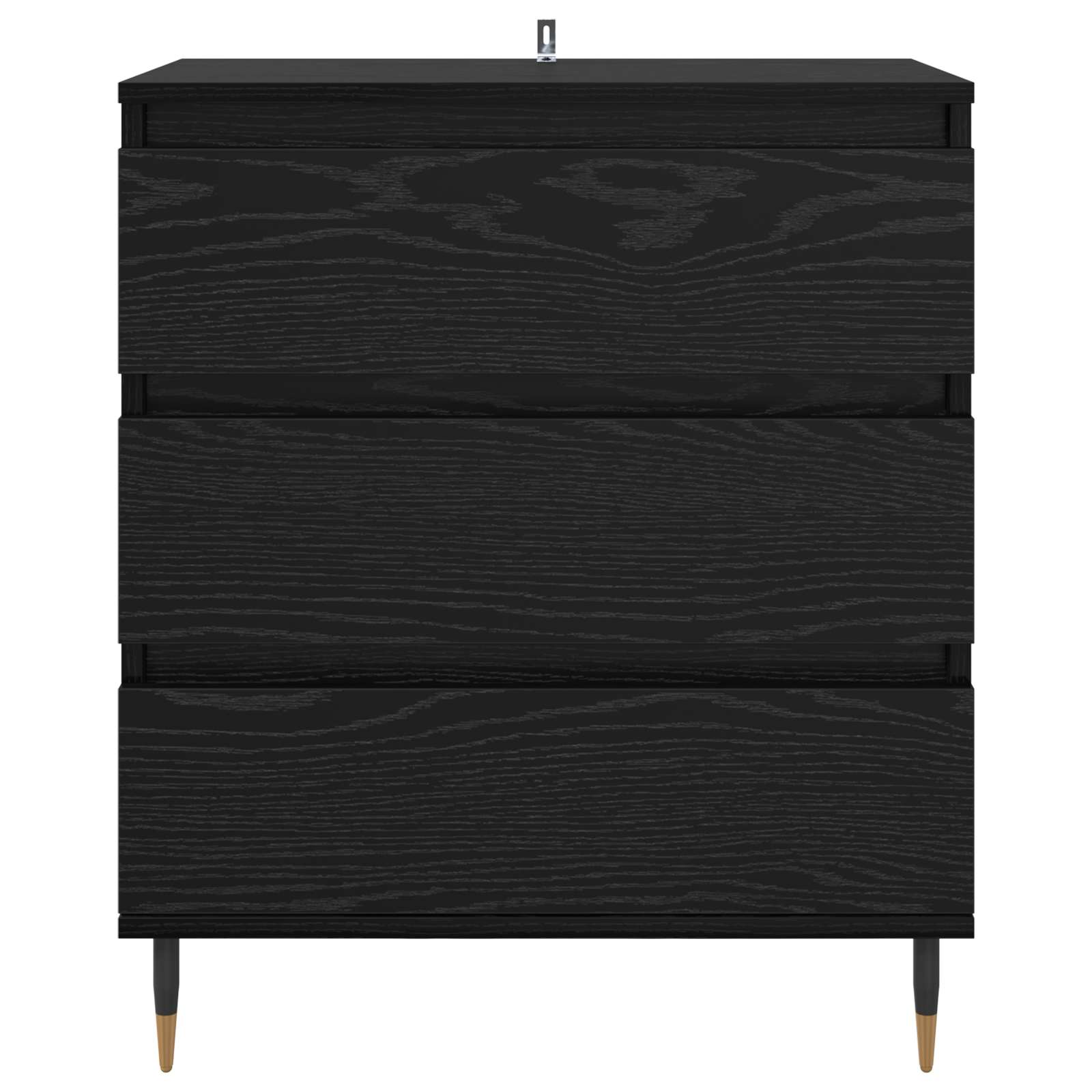 vidaXL Bufet Czarny Dąb 60 x 35 x 70 cm Materiał drewnopochodny