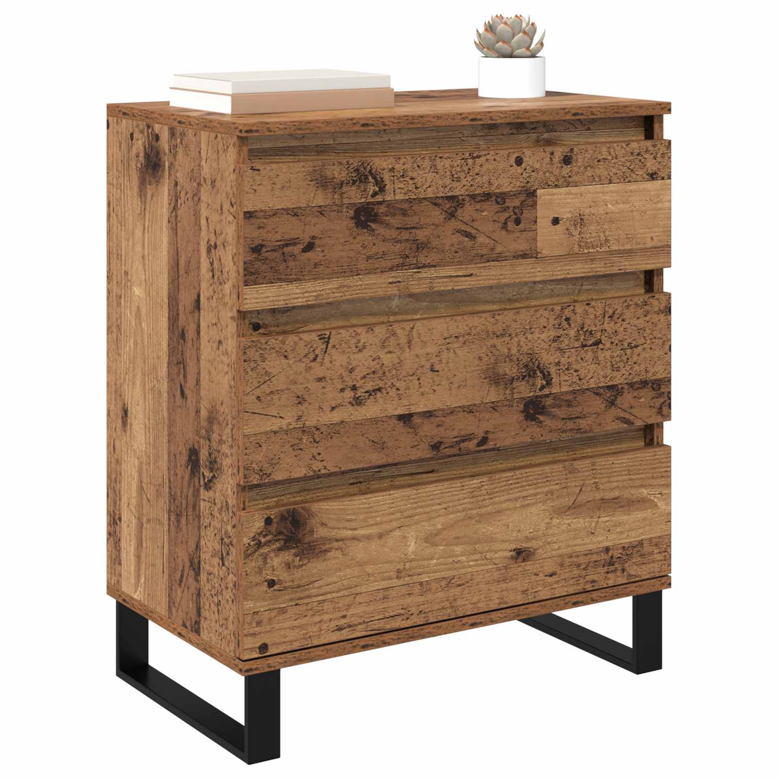 vidaXL Bufet Stare drewno 60 x 35 x 70 cm Materiał drewnopochodny