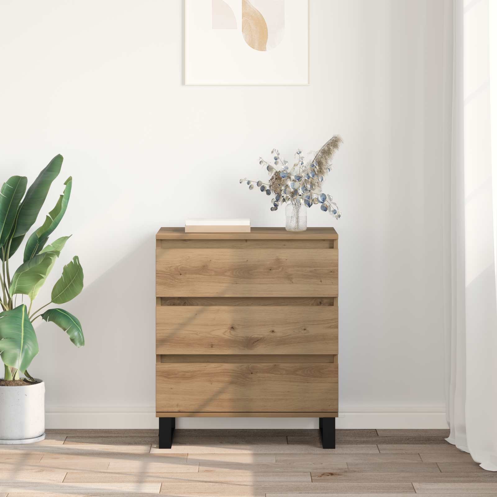 vidaXL Bufet Dąb rzemieślniczy 60 x 35 x 70 cm Materiał drewnopochodny