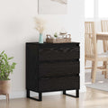 vidaXL Bufet Czarny Dąb 60 x 35 x 70 cm Materiał drewnopochodny