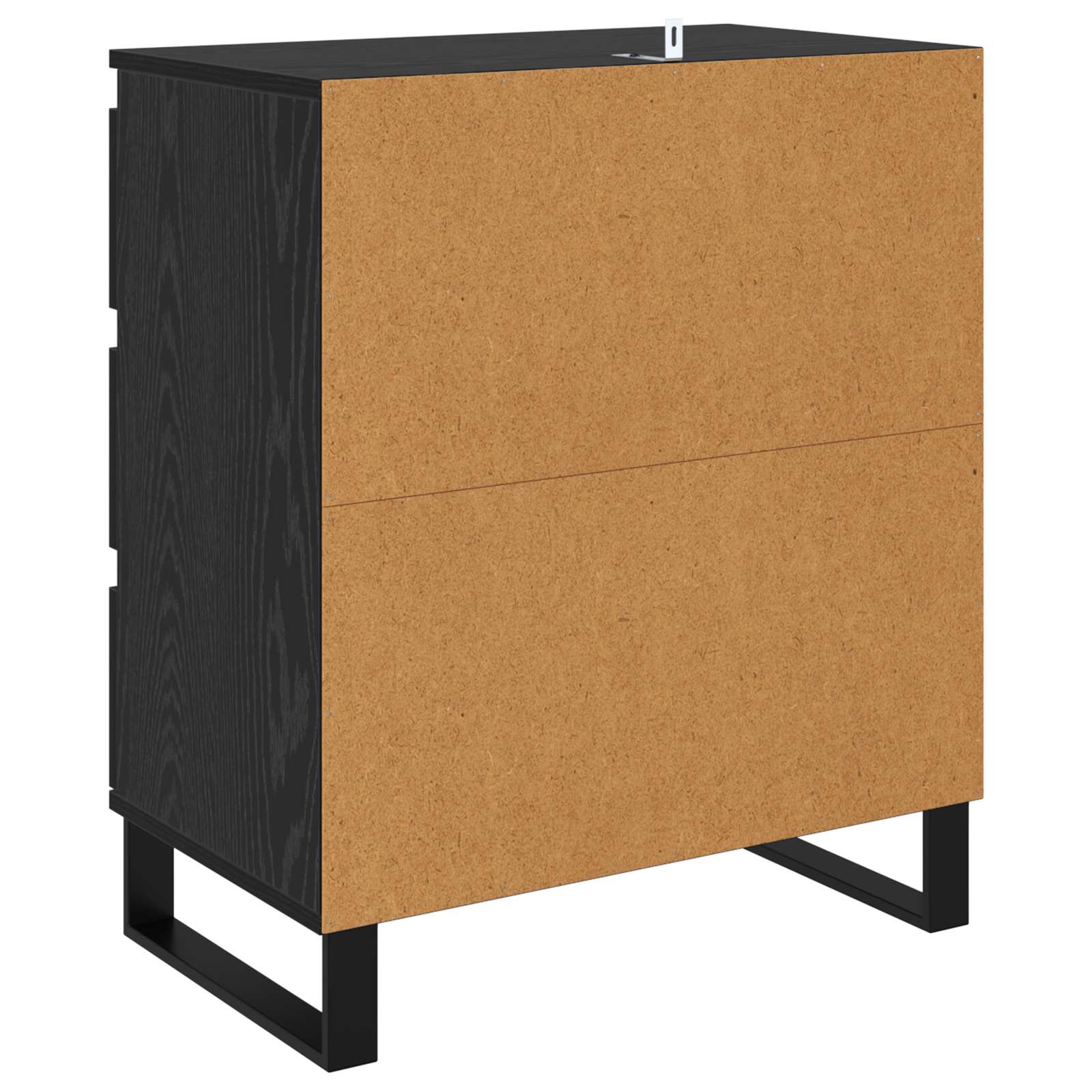vidaXL Bufet Czarny Dąb 60 x 35 x 70 cm Materiał drewnopochodny