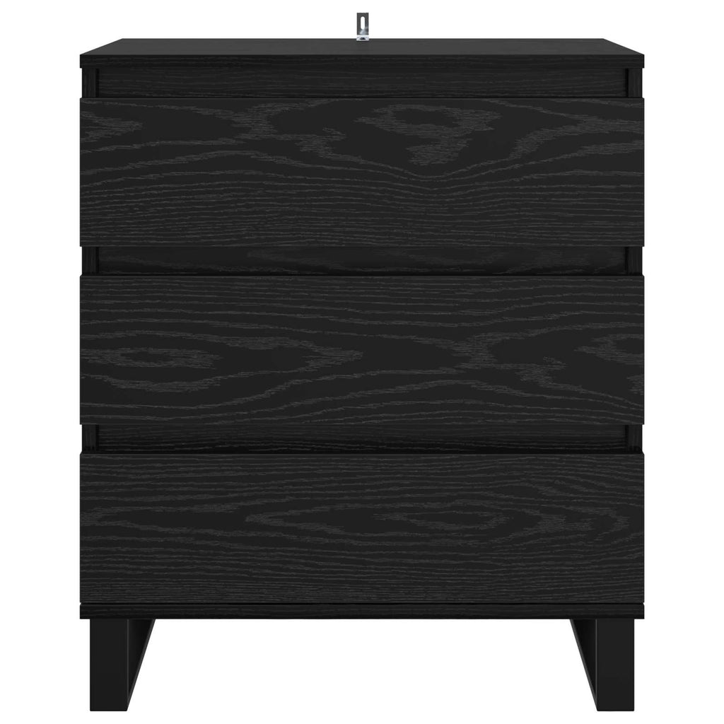 vidaXL Bufet Czarny Dąb 60 x 35 x 70 cm Materiał drewnopochodny