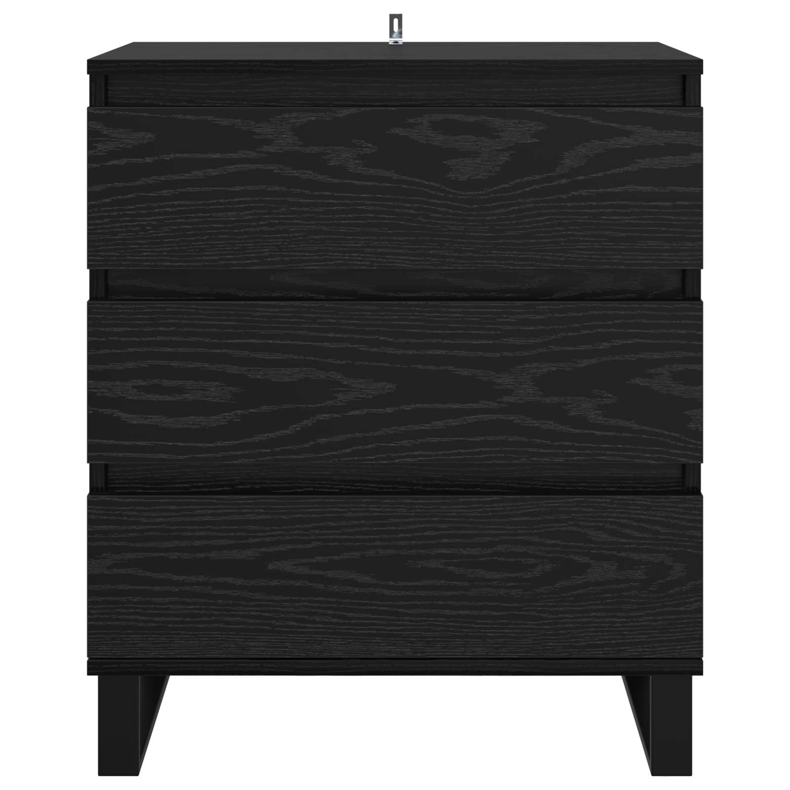 vidaXL Bufet Czarny Dąb 60 x 35 x 70 cm Materiał drewnopochodny