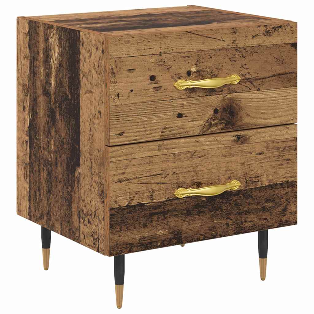 vidaXL Szafka Nocna z szufladą 2 pcs Stare drewno 40 x 35 x 47,5 cm